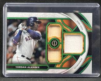 Topps Yordan Alvarez #/99 Game Used Triple Relic