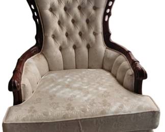 Cream High Back Chair