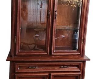 Red Wood China Cabinet