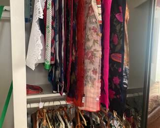 Silk scarves .....   purses