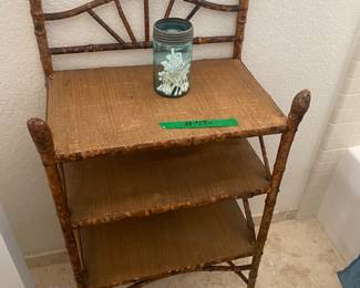 Cane/rattan shelf