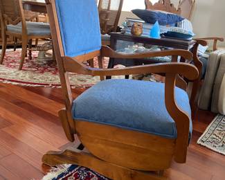 Vintage Rocker with brocade upholstery