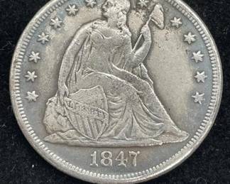1847 Seated Liberty Coin