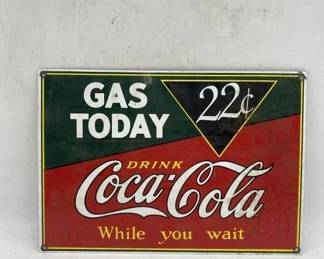 coke 22c gas sign