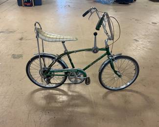 Unrestored Schwinn stingray, five speed fastback