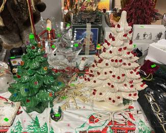 Vintage ceramic Christmas trees