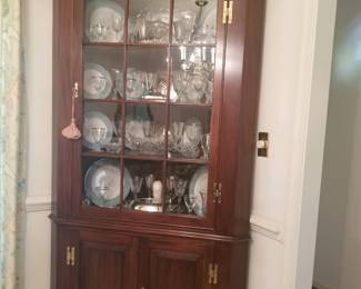 Henkel Harris solid cherry corner cabinet