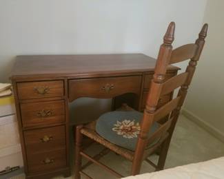 Kneehole desk/ladderback chair