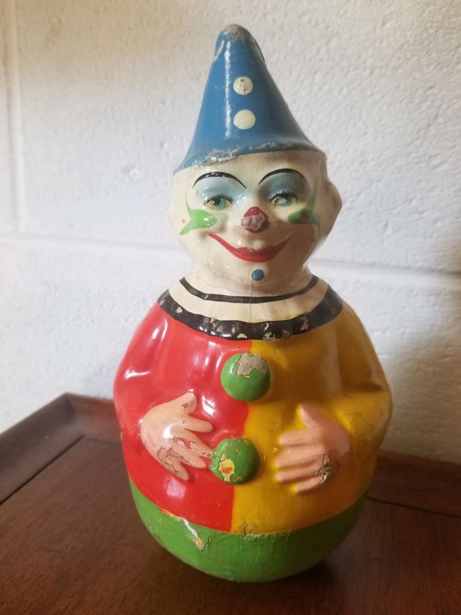 Vintage Roly Poly clown 