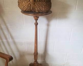 Candlestand & handmade basket