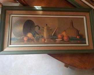 Framed still life print