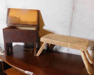 Vintage Milk Stool & Shoe Shine Stool