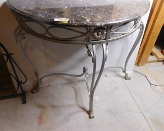 Marble Top/ Iron Frame Table
