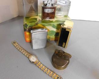 Vintage Lighters & Wristwatch