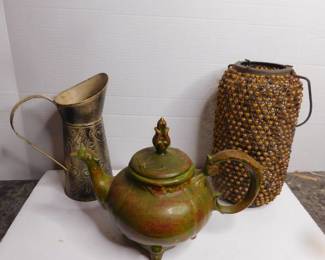 Ceramic Teapot & Decorative Vases