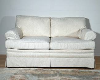 HERITAGE CREAM LOVESEAT | 2 cushion cream loveseat by Heritage furniture. - l. 60 x w. 36 x h. 32 in