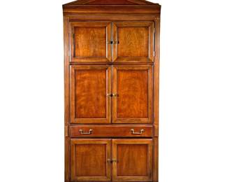 MEDIA / STORAGE CABINET | Console/media cabinet with upper and lower shelving space and a single full width drawer. - l. 40 x w. 21.5 x h. 83.5 in