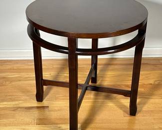DREXEL HERITAGE CHINESE STYLE SIDE TABLE | Round top. - h. 24 x dia. 24 in
