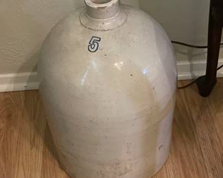 Large antique stoneware jug 5 gallon