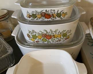 Set of three Corning Ware Spice of Life set