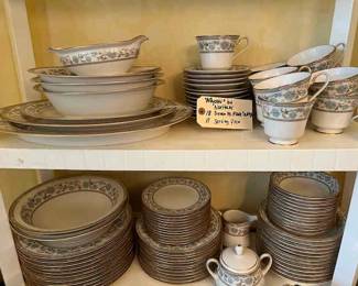 "Miyoshi" by Noritake 
12 seven piece place settings plus serving pieces 