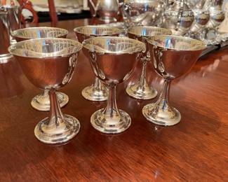 6 sterling goblets