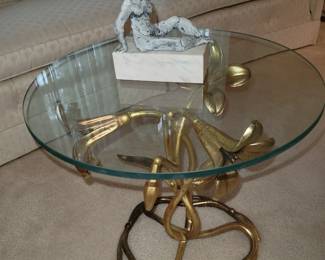 Arthur Court Gilded lily side table