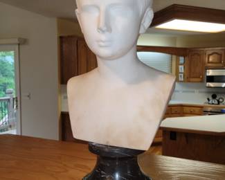 19th century bust of young Napolean-nose is damaged