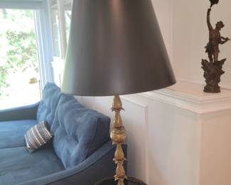 Brass/marble table lamp