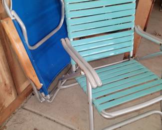 Vintage outdoor folding chairs