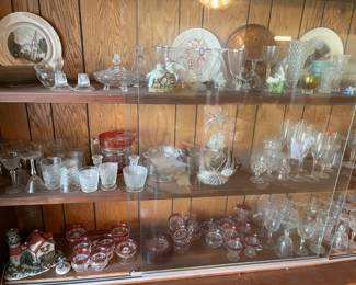 Ruby glassware or cranberry glass