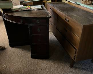 Corner desk and dresses