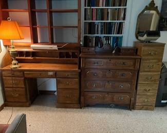Desk and dresser