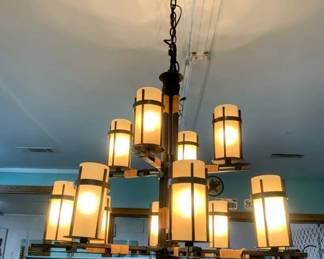 Large Mid-Century/Craftsman Style Chandelier