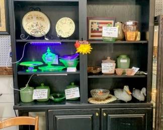 Double black bookshelf cabinet