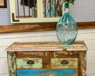 New colorful wood furniture from India