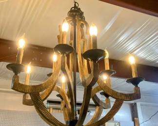 Gorgeous Wood & Metal Chandelier