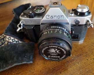 Canon AE 1 Camera with Bag and Lenses