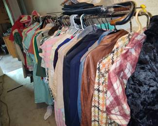 Racks of Vintage Clothes