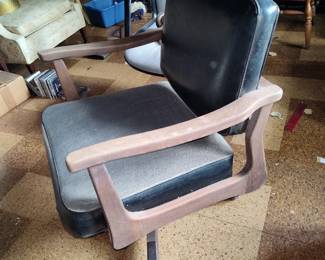 Mid Century Desk Chair on Wheels