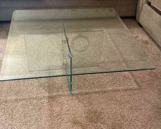 Glass Coffee Table And End Table