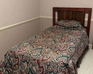 Twin Bed With Bedding 