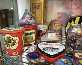 Large collection of tins
