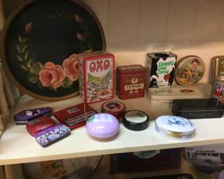 Large collection of tins