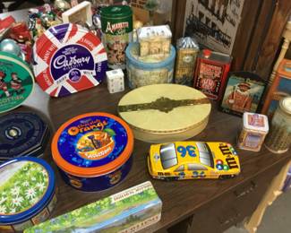 Large collection of tins