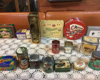 Large collection of tins