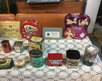 Large collection of tins