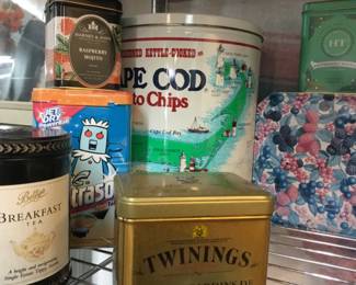 Large collection of tins