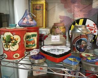 Large collection of tins