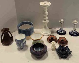 Assorted Candle Holders And Decor